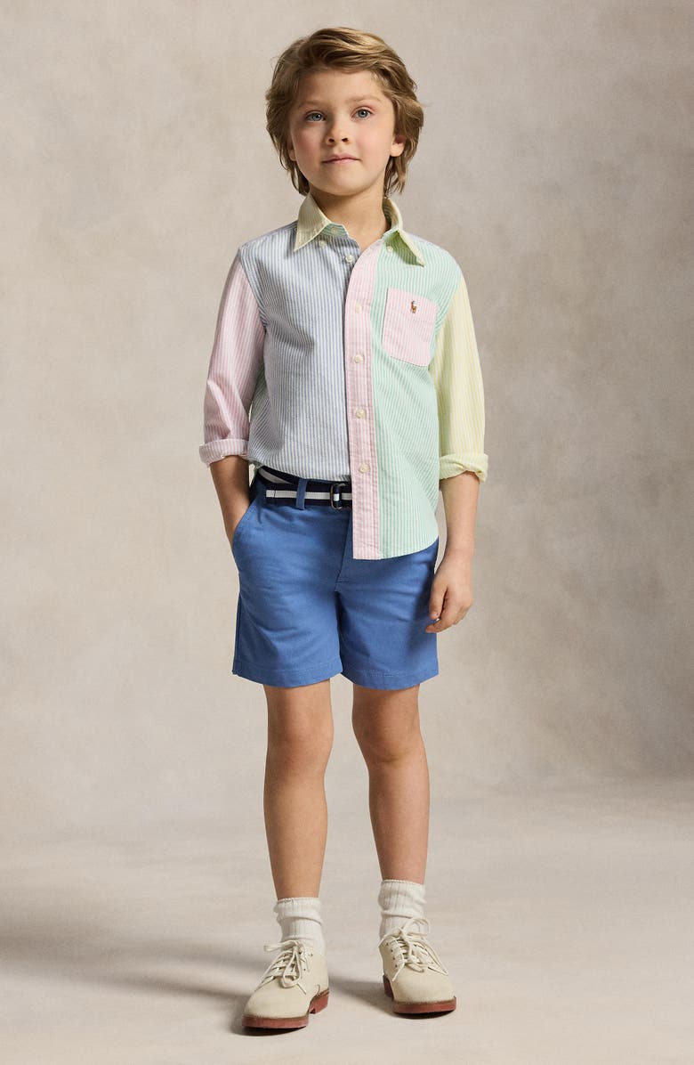 Polo Ralph Lauren Kids' Stripe Cotton Button-Down Oxford Shirt, Alternate, color, Uni Stripe Fun Shirt