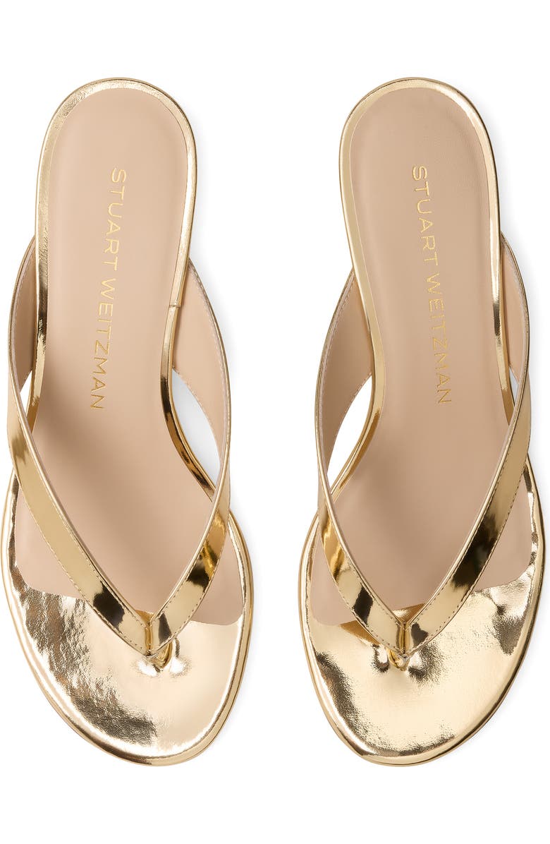 Stuart Weitzman Rio Kitten Heel Sandal, Alternate, color, Platino