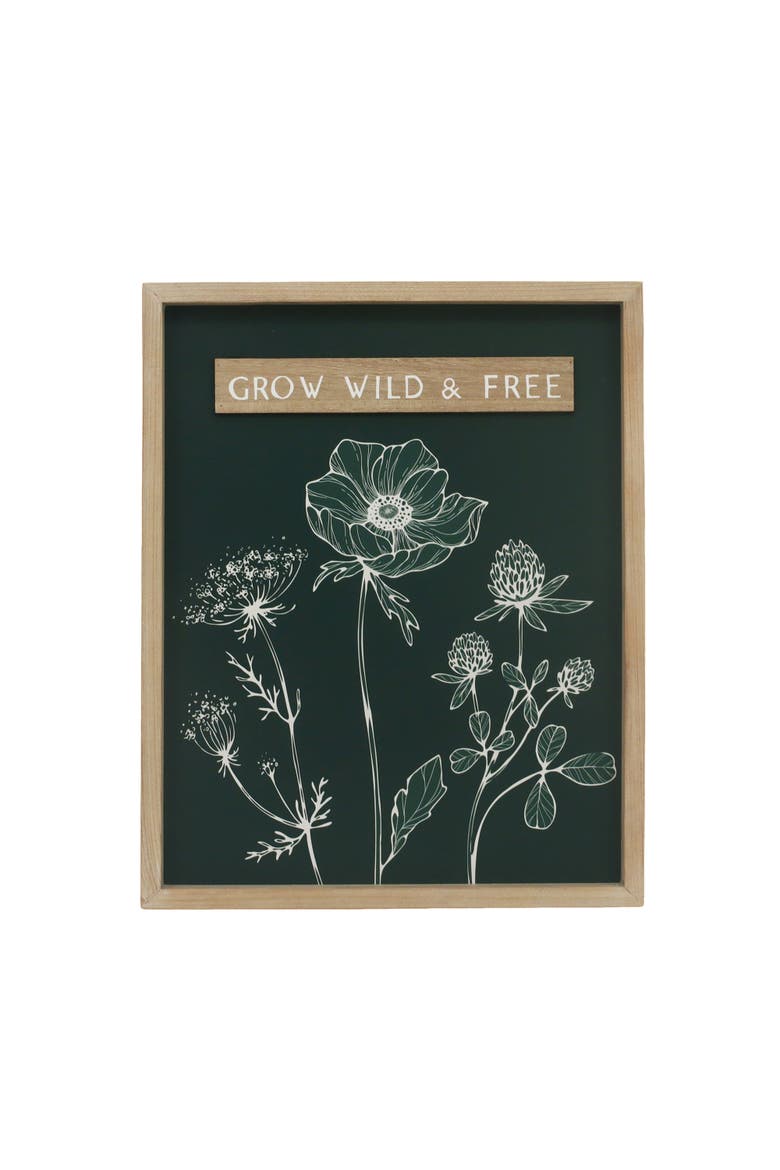 Grow Wild Floral Art Print, Main, color, Black