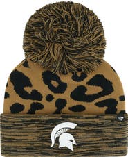 '47 Women's '47 Brown Michigan State Spartans Rosette Cuffed Knit Hat with Pom