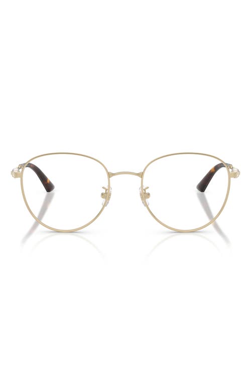 Jimmy Choo 54mm Round Optical Glasses In Gold