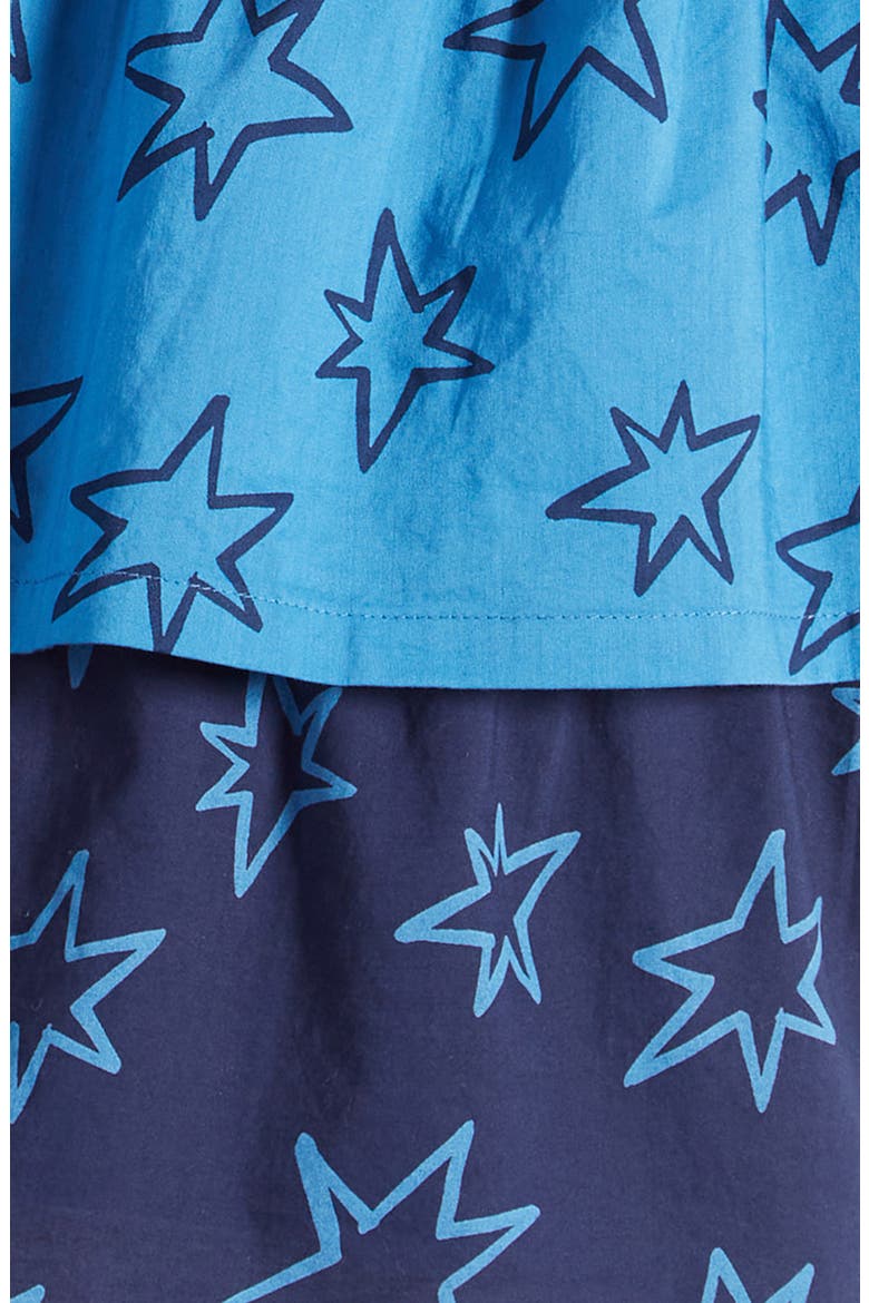 Kids' Tiered Dress, Alternate, color, BLUE VALLARTA POP STARS BLOCK