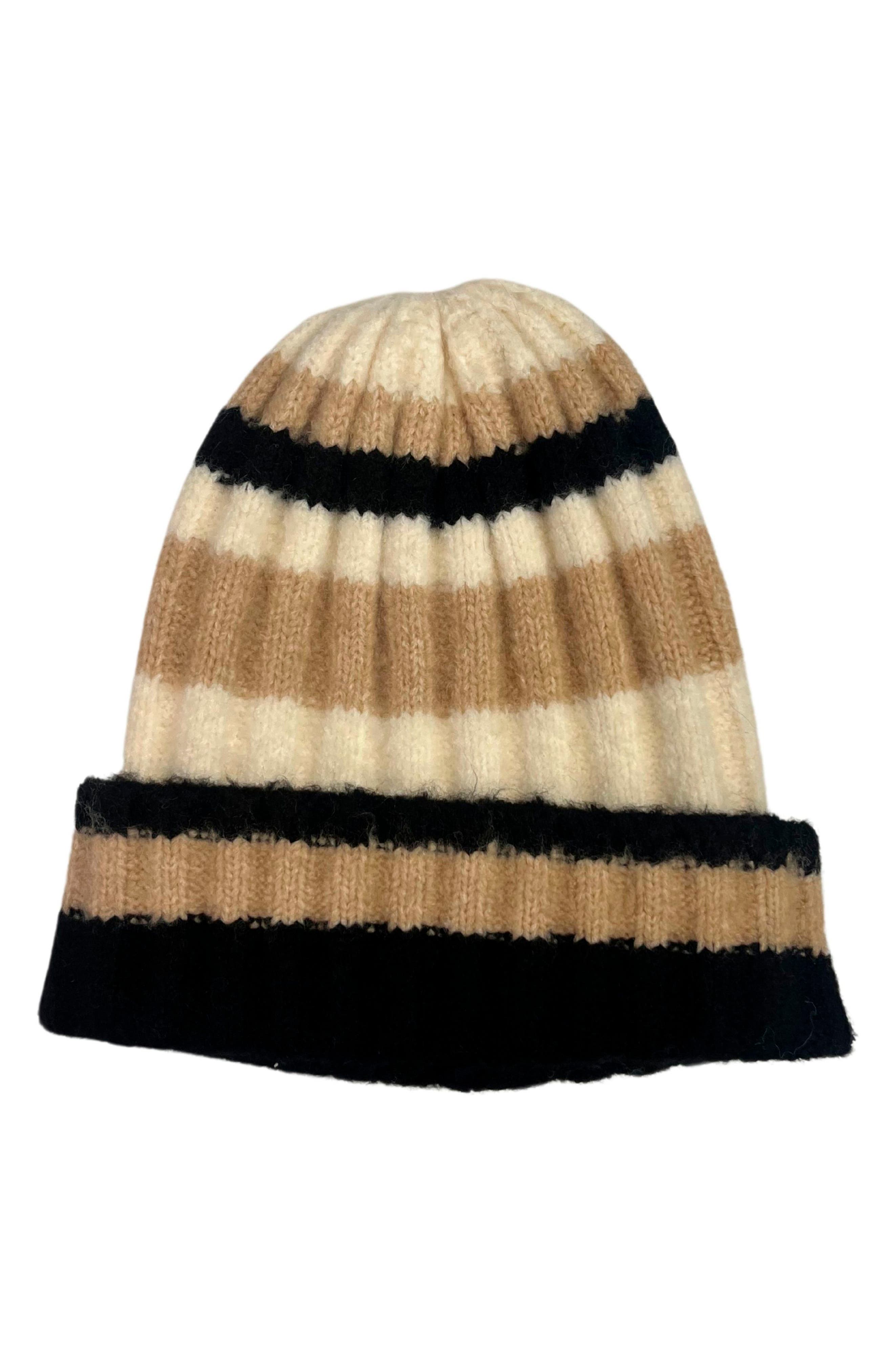 MARCUS ADLER Stripe Rib Beanie