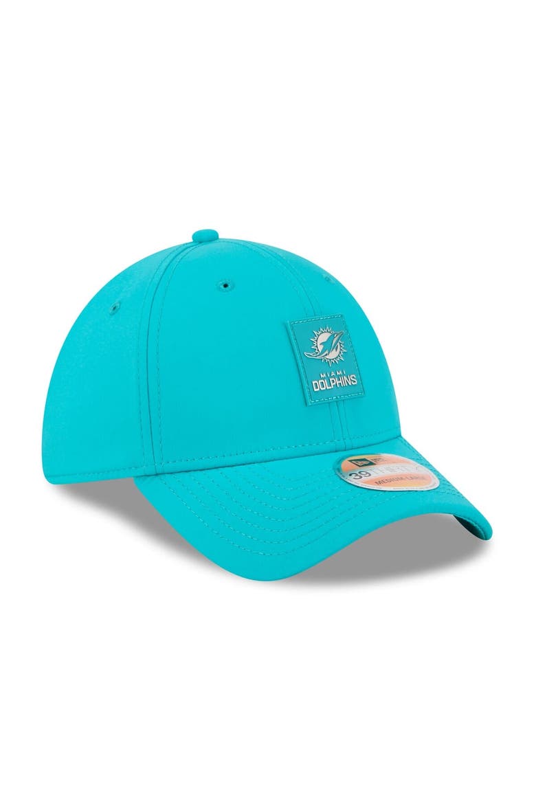Men's New Era Aqua Miami Dolphins 2025 Sideline 39THIRTY Flex Hat, Alternate, color, Aqua