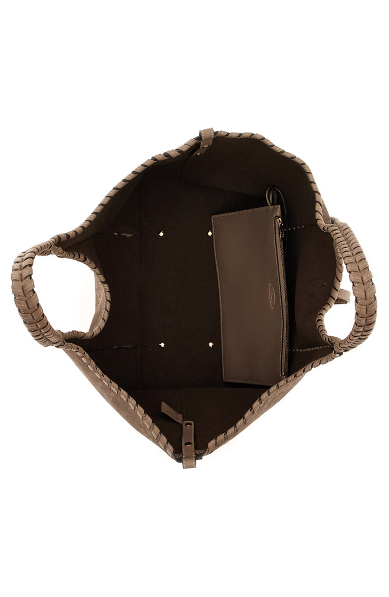 Tod's T Timeless Shopper, Alternate, color, Creta Chiaro