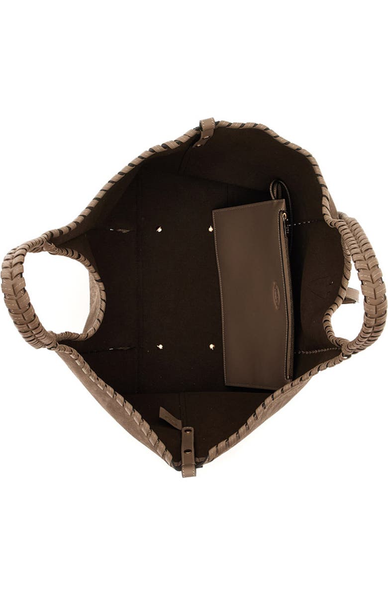 Tod's T Timeless Shopper, Alternate, color, Creta Chiaro