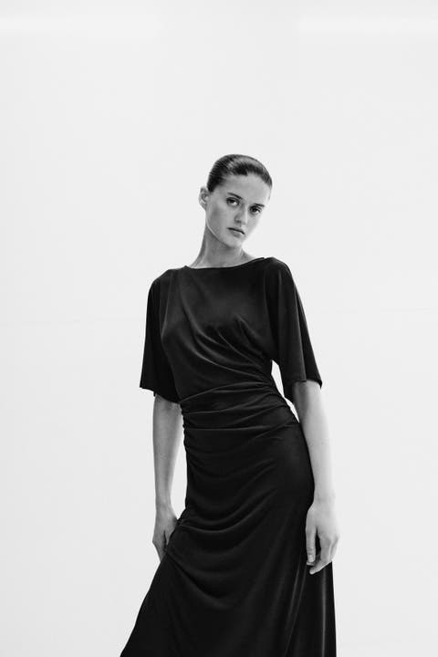 Draped T-shirt Dress