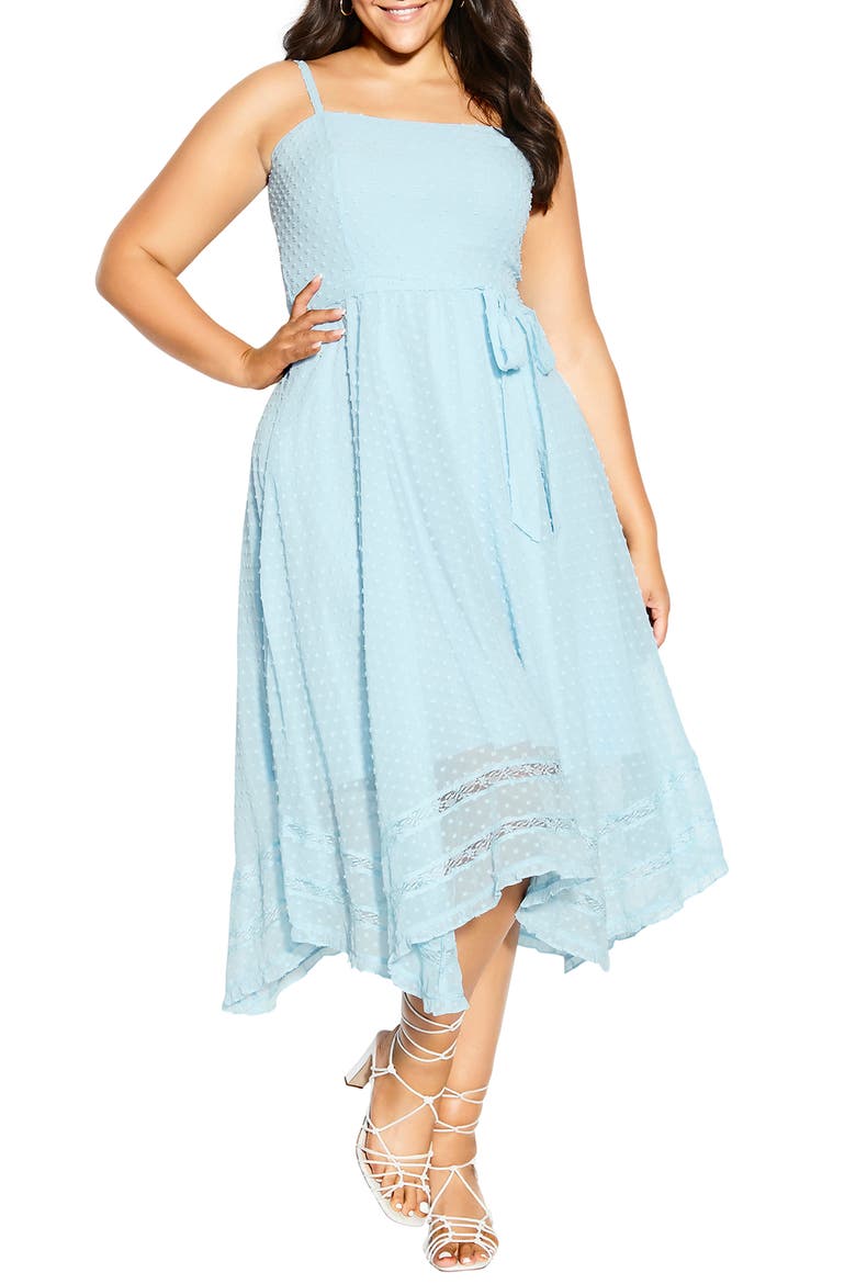 Flirty Nature Midi Dress, Main, color, SKY