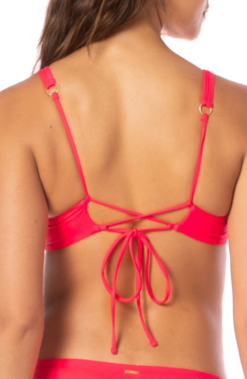 Maaji Victoria Reversible Bikini Top In Pink