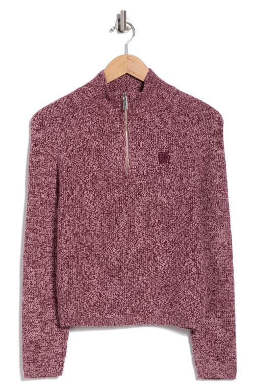 Dkny Jeans Marled Quarter Zip Sweater In Multi