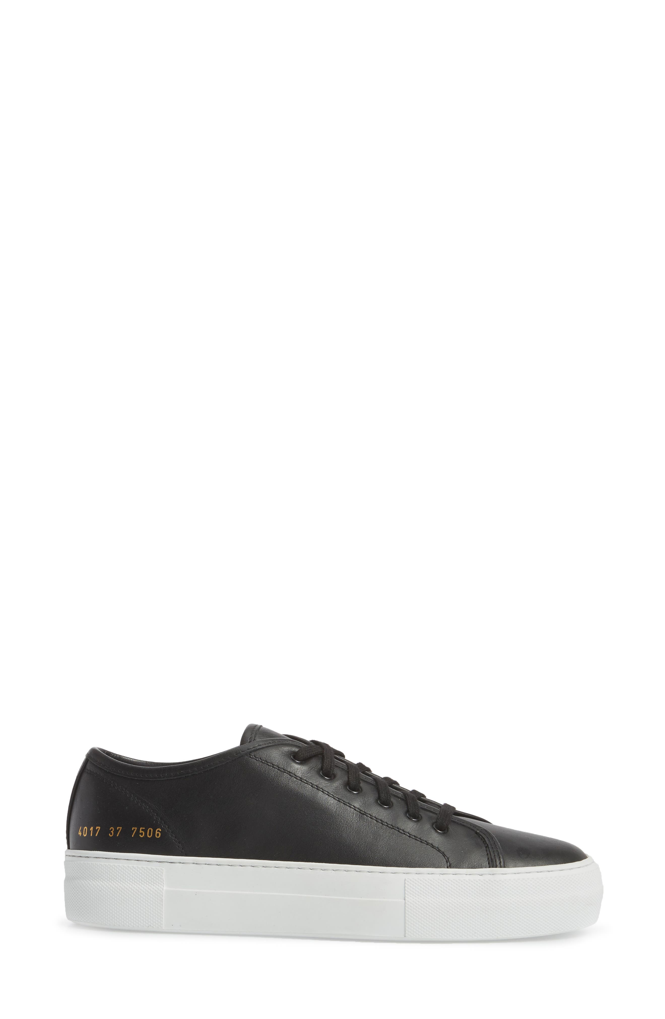 Tournament Low Top Sneaker, Alternate, color, BLACK