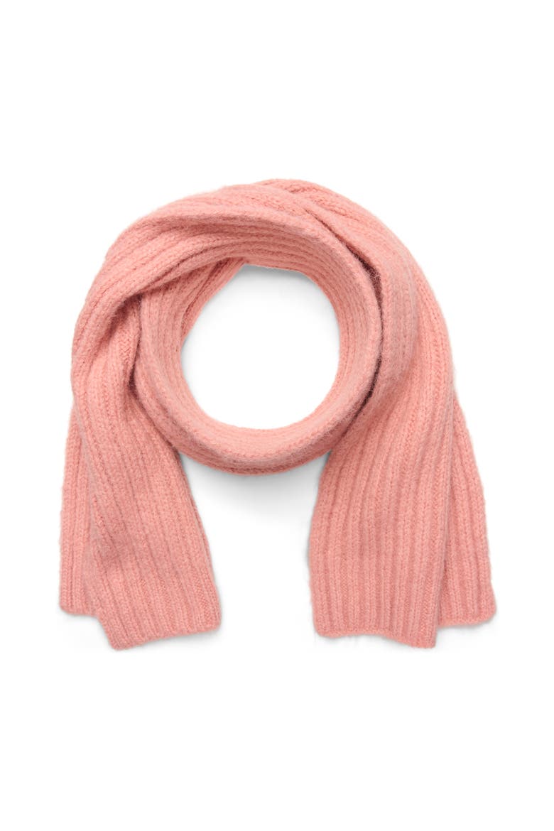KAdena Chunky Rib Knit Long Scarf, Alternate, color, Ash Rose Melange