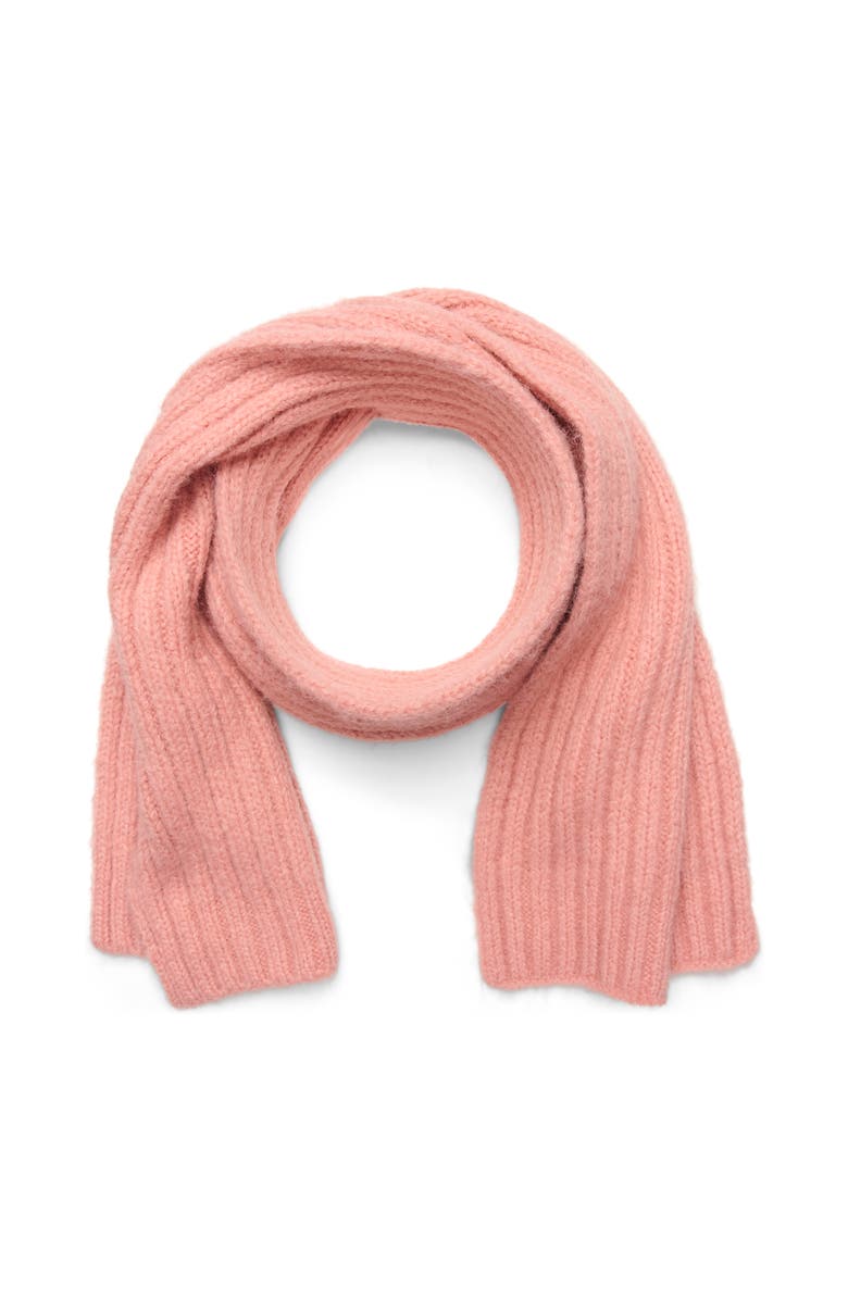 Kaffe KAdena Chunky Rib Knit Long Scarf, Alternate, color, Ash Rose Melange