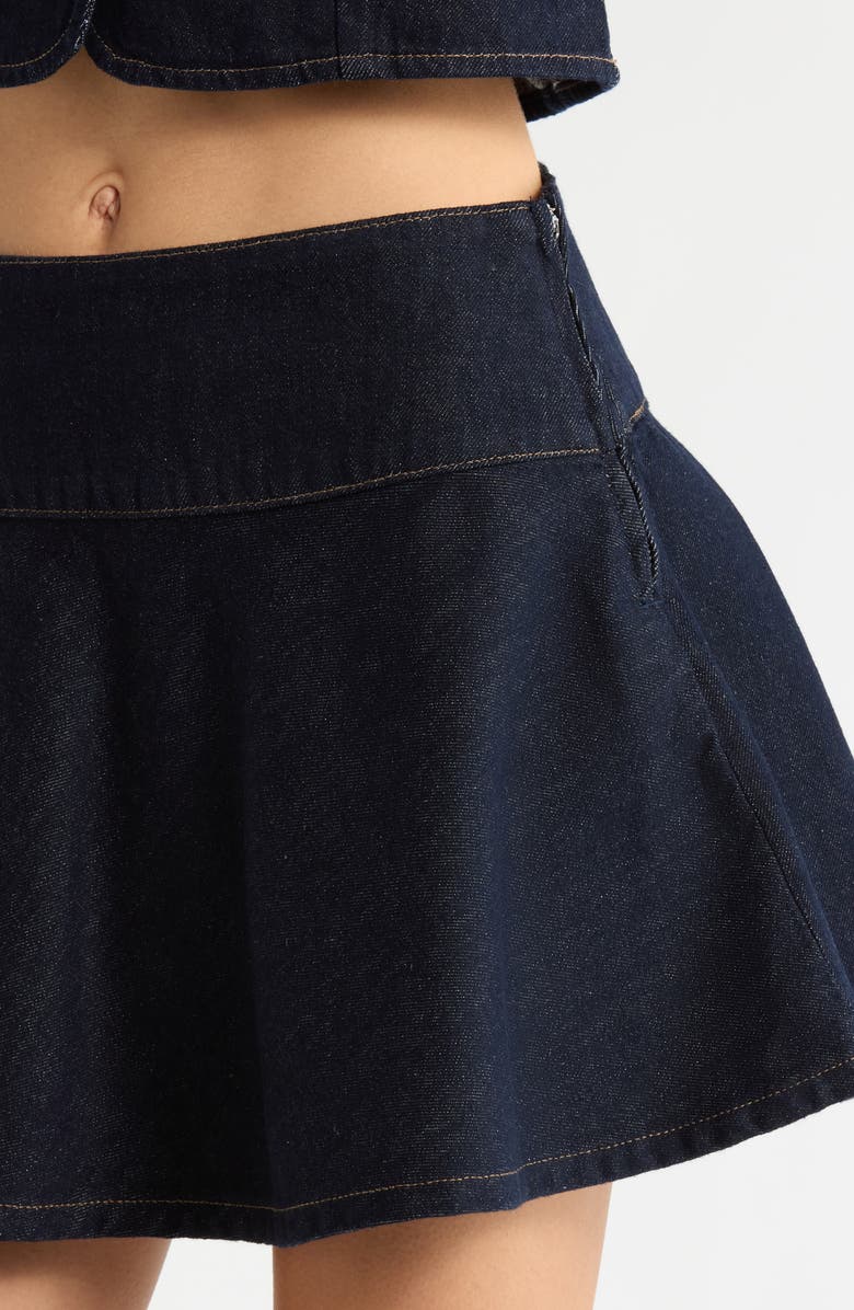 ASTR the Label Lennon Denim Miniskirt, Alternate, color, Dark Denim