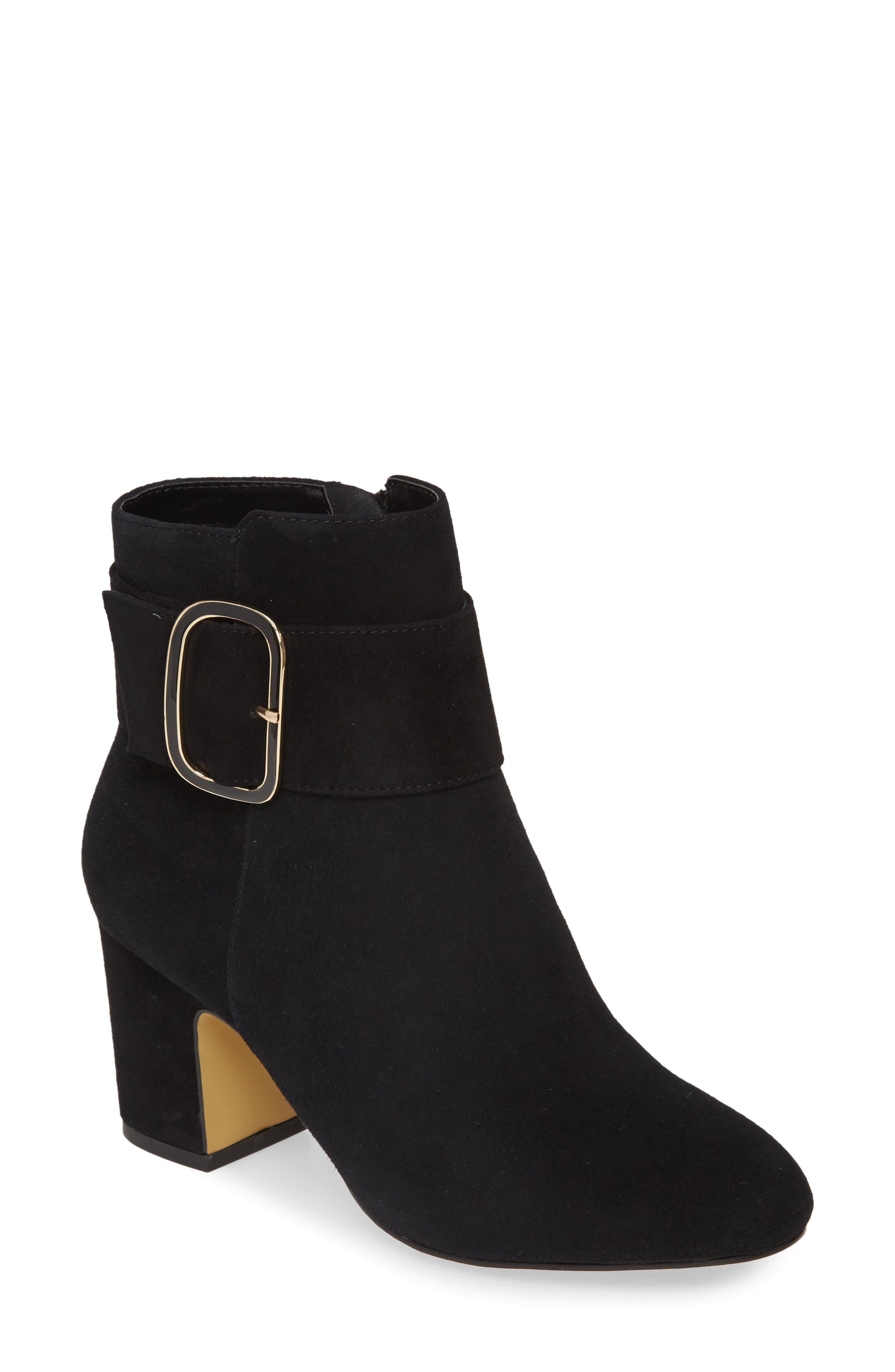 Klaire Bootie, Main, color, BLACK SUEDE