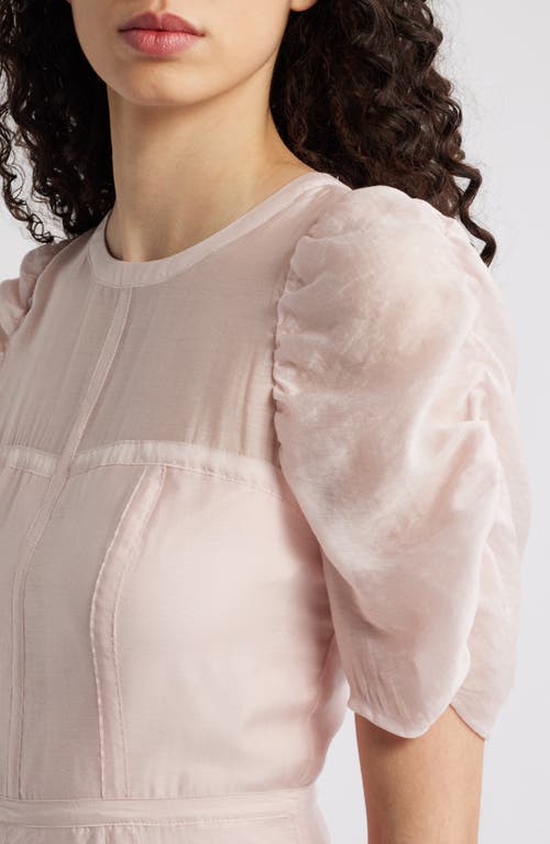 Chelsea28 Puff Sleeve Fit & Flare Midi Dress In Pink Sepia