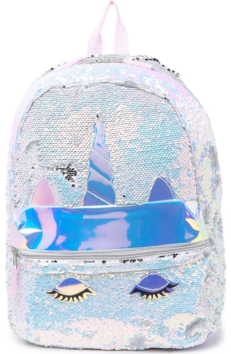 A.D. Sutton & Sons Sequined Unicorn Backpack, Main, color,