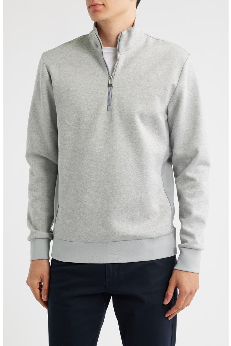 Sidney Quarter Zip Pullover, Main, color, SILVER