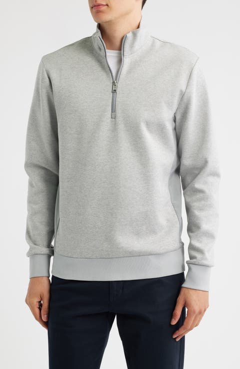 引越割CLUBHAUS Fleece 1/4 Pullover Gray Boys Long Sleeve Microfleece Half Zip Pullover - GRAY | The