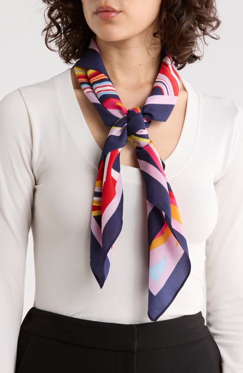 Swirl Away Crepe Satin Scarf