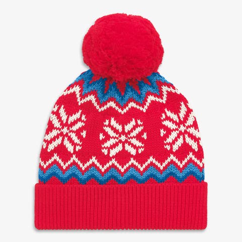 Kids Rainbow Snowflake Fair Isle Beanie (Little Kid, Big Kid)