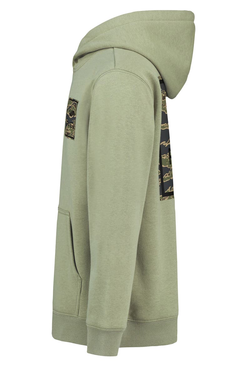 Kids' Camo Patch Fleece Hoodie, Alternate, color, RANGER GREEN