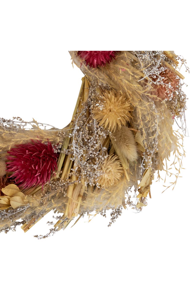 Northlight Pampas Grass and Dried Fall Harvest Floral Wreath - 11", Alternate, color, 