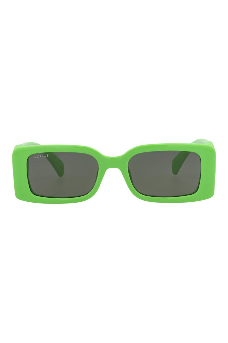 54mm Rectangular Sunglasses, Main, color, GREEN GREEN GREY