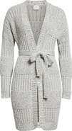 Eleventy Sequin Cotton Blend Belted Cardigan