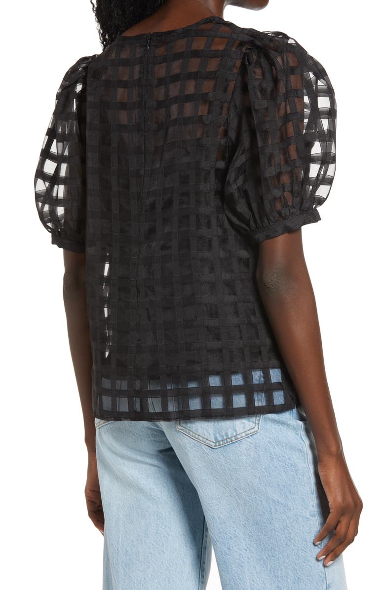 English Factory Windowpane Sheer Top, Alternate, color,