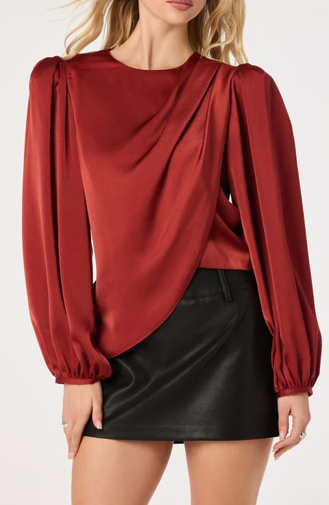 Beatrice Satin Drape Top