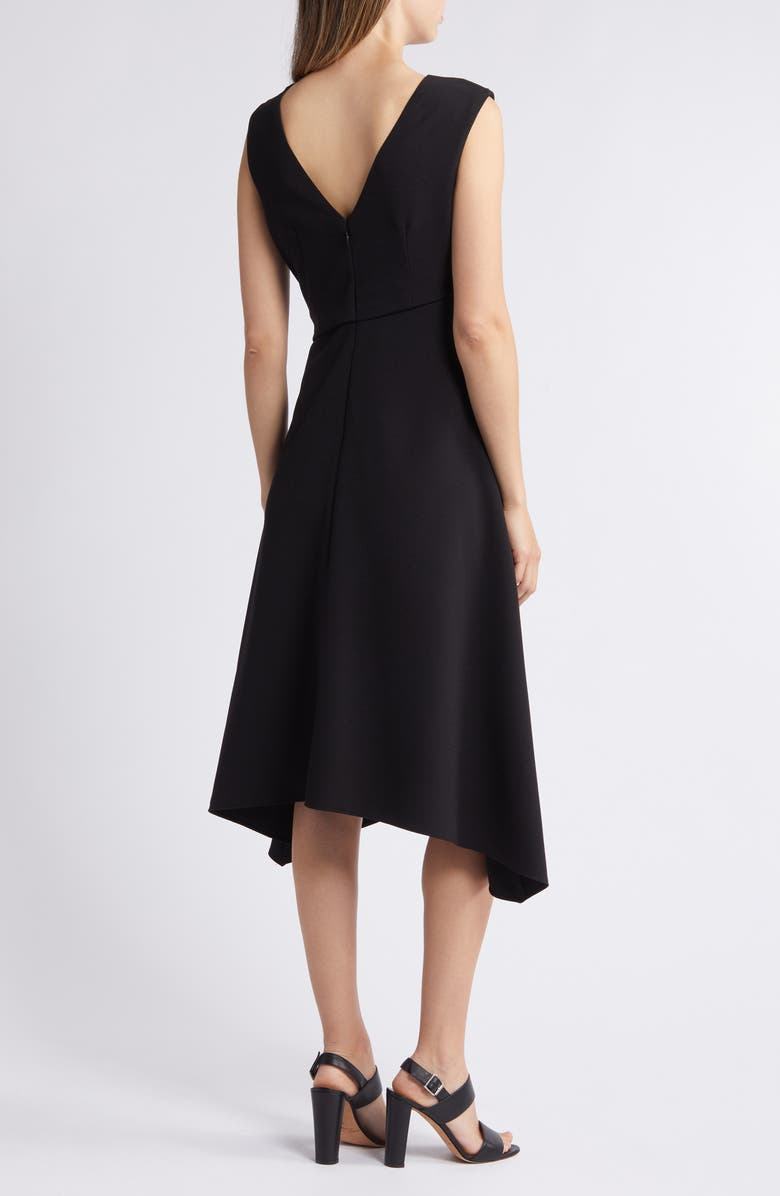 Ruched Asymmetric Laguna Crepe Dress