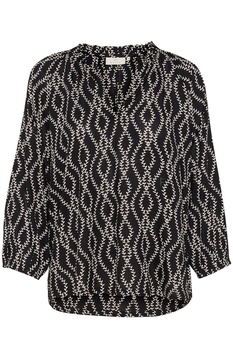 Kaffe KAsigrid 3/4 Sleeves V-notch Neck Blouse, Alternate, color, 