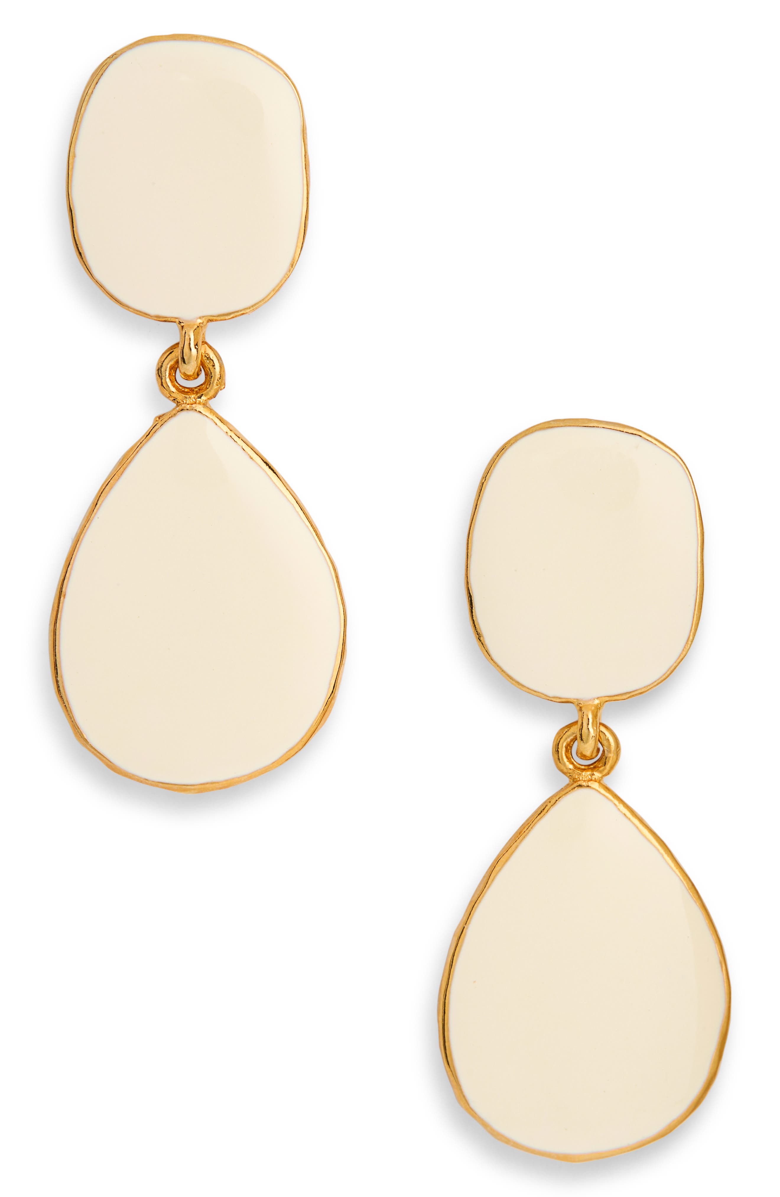 Enamel Teardrop Drop Earrings