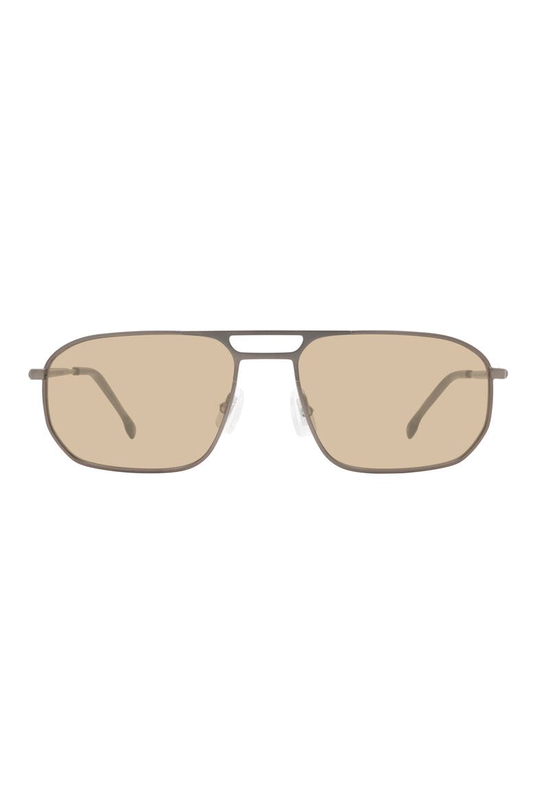 59mm Rectangular Sunglasses, Main, color, MATTE RUTH BLACK