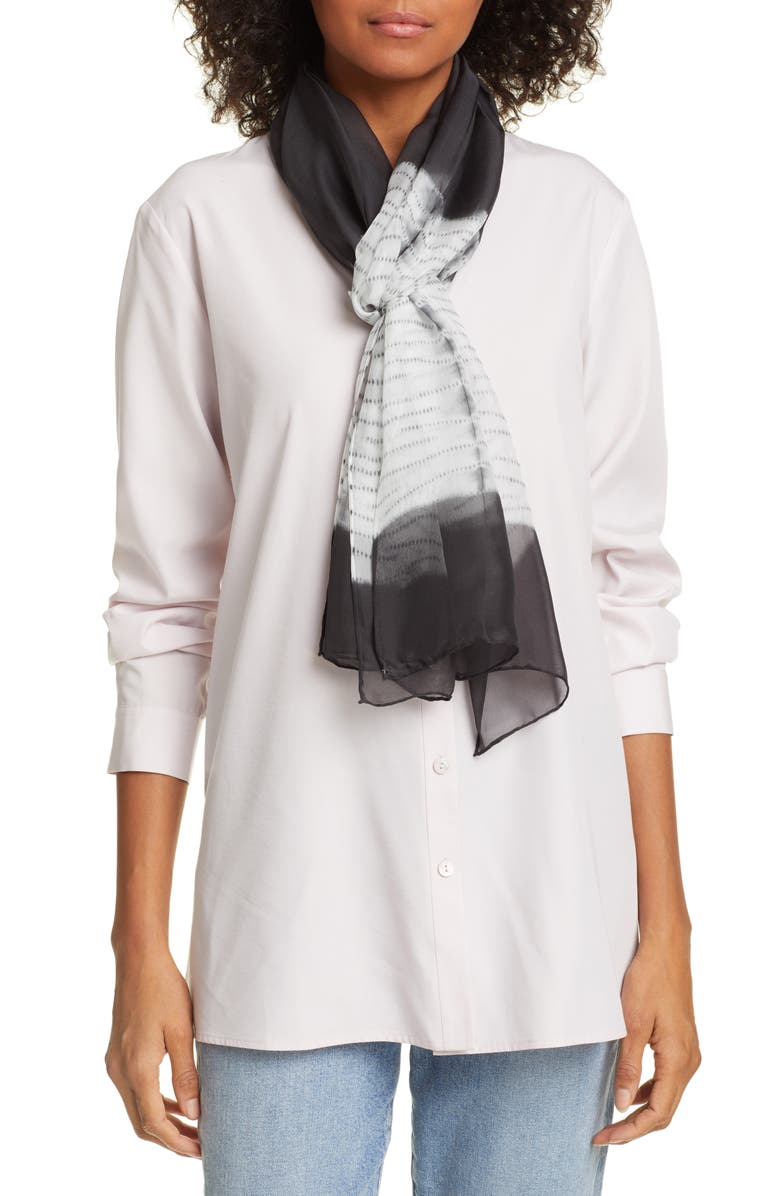 Eileen Fisher Pattern Mix Silk Scarf, Main, color, 