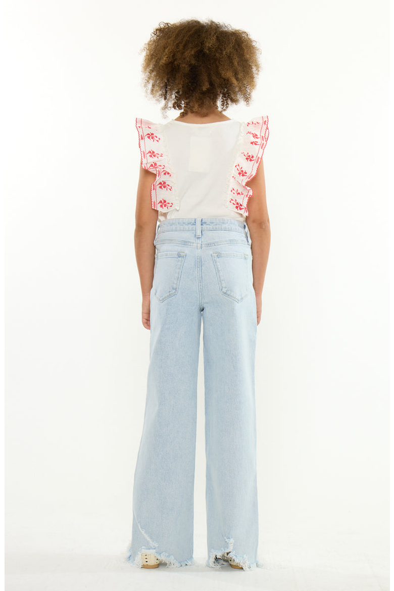 Zendaya High Rise Wide Leg Jeans, Alternate, color, Light Wash