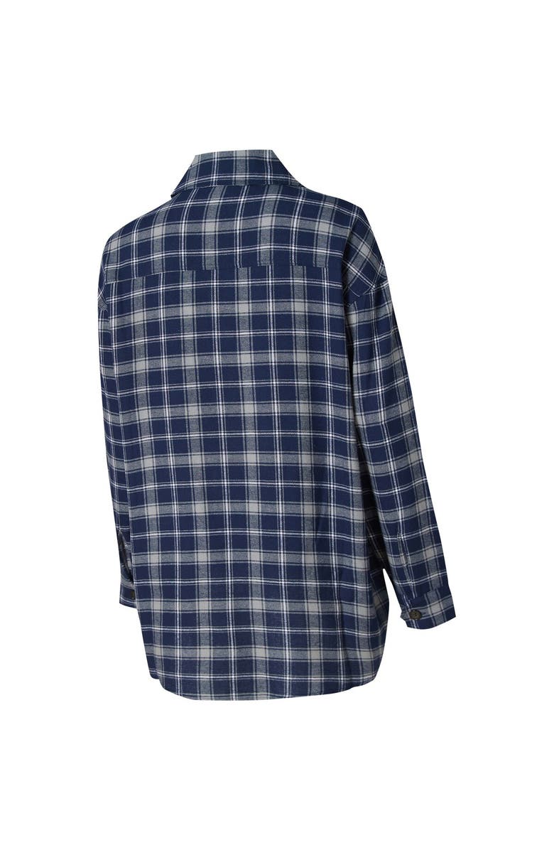 College Concepts Women's College Concepts Navy/Gray Memphis Grizzlies Boyfriend Button-Up Nightshirt, Alternate, color, Navy