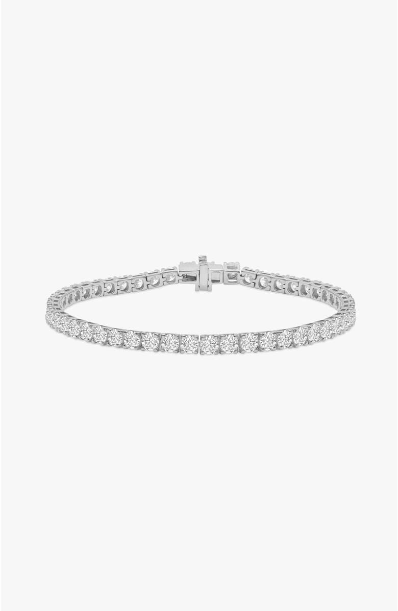 SEREIA OFFICIAL 14K Gold Lab Diamonds 5 Carats The Classic Tennis Bracelet, Main, color, White Gold