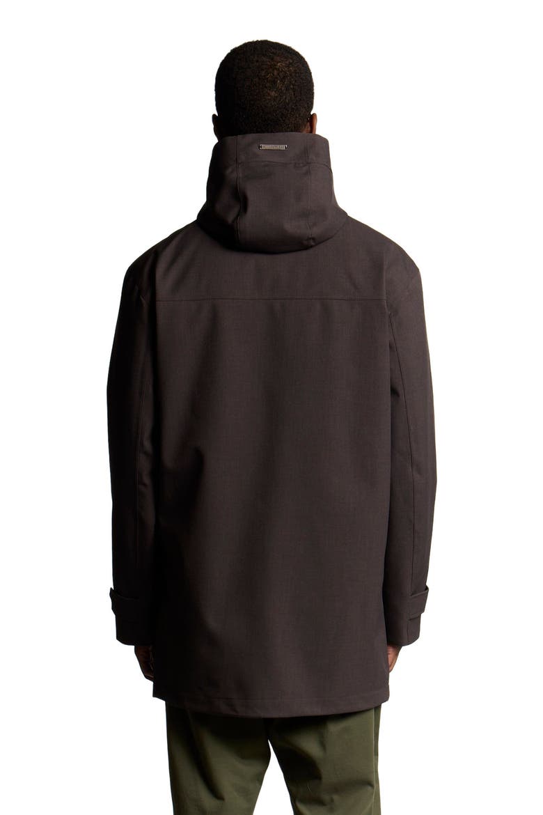 Long Sleeve Hooded Military Parka Jacket, Alternate, color, Charcoal Marl