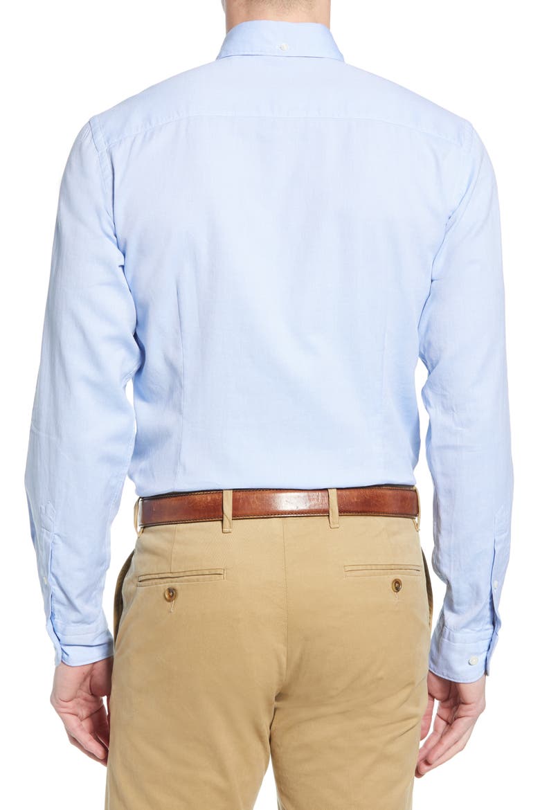 Contemporary Fit Oxford Casual Shirt, Alternate, color, BLUE