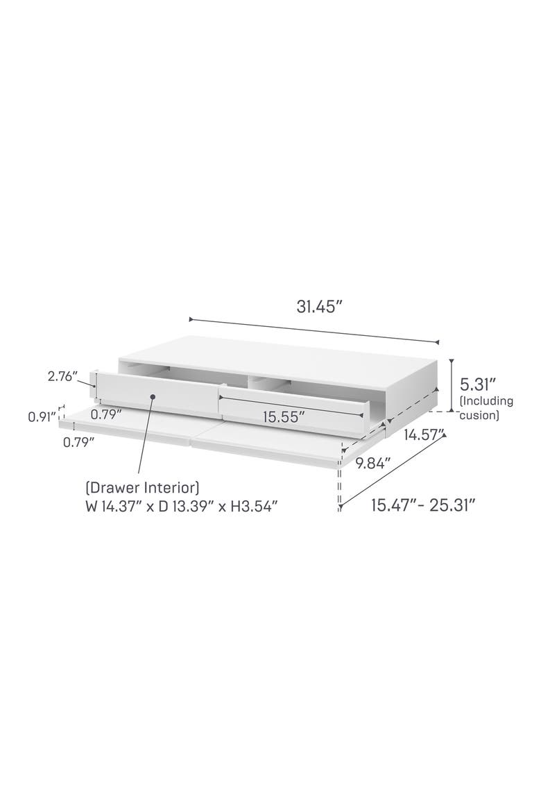 Countertop Pull-Out Tray, Alternate, color, WHITE