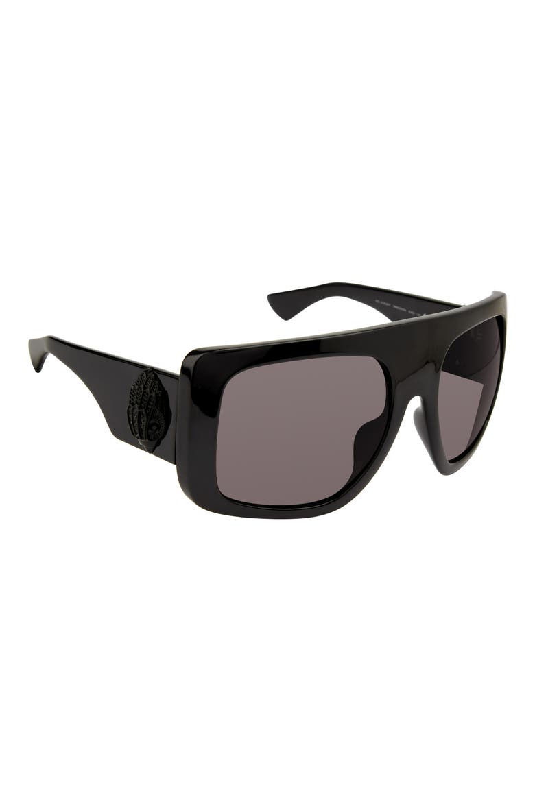 62mm Oversize Rectangular Sunglasses, Alternate, color, BLACK/ SMOKE