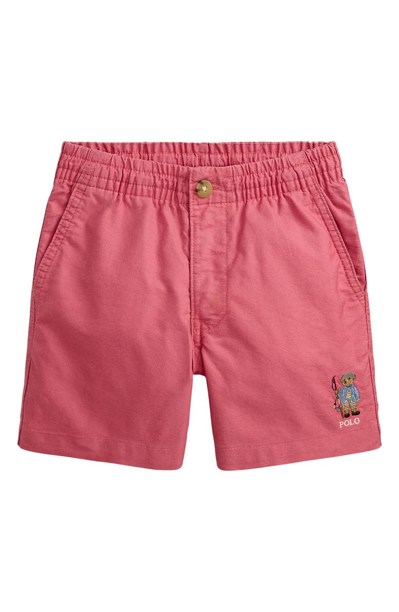 Polo Ralph Lauren Kids' Classic Polo Bear Cotton Oxford Shorts, Main, color, Adirondack Berry
