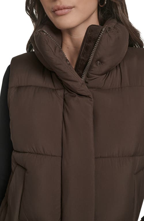 Levi's Quilted Puffer Vest In Brown