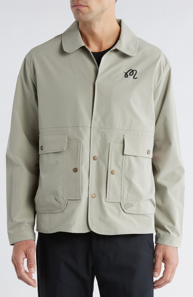 Malbon Golf Brigands Shirt Jacket, Alternate, color, Sea Spray