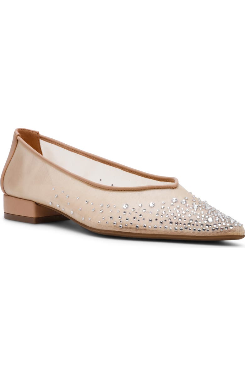 Anne Klein Carlisle Pointed Toe Pump, Main, color, Beige Crystal