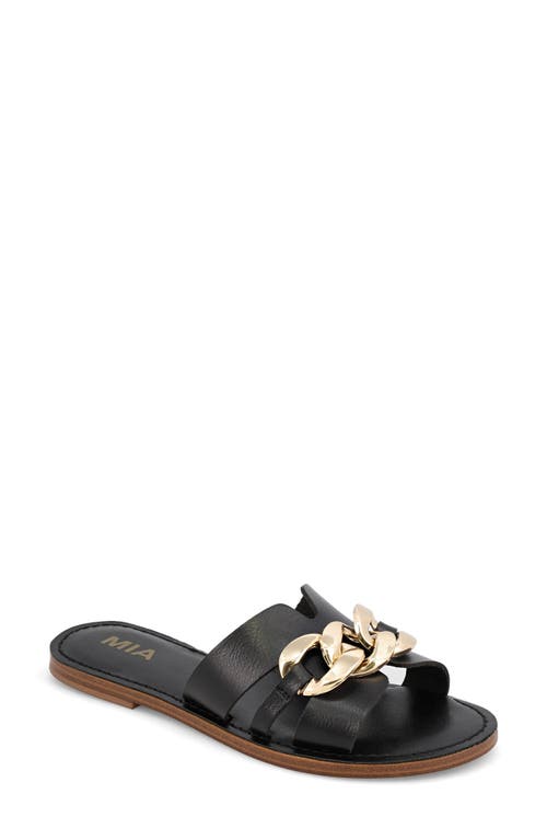 Mia Venetia Slide Sandal In Black