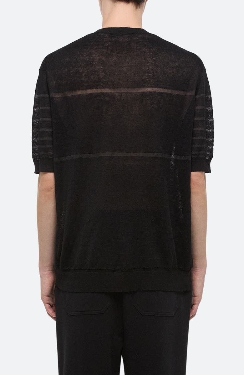 Helmut Lang Sheer Stripe Linen T-Shirt, Alternate, color, 