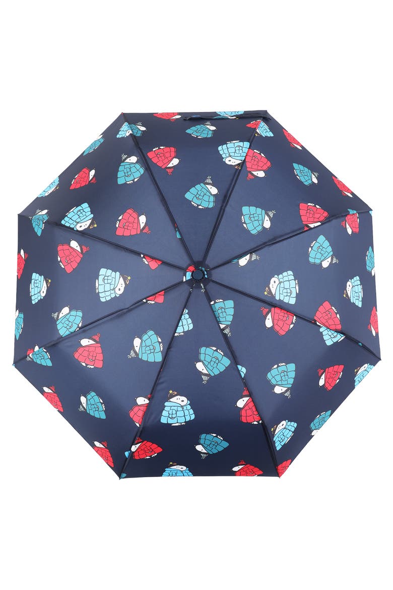 Snoopy Puffer Jacket All Over Print Auto Open and Close Umbrella, Alternate, color, BLUE